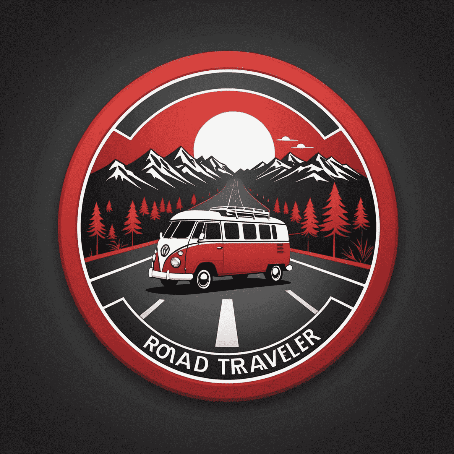 Road Traveller logo in red and white colors