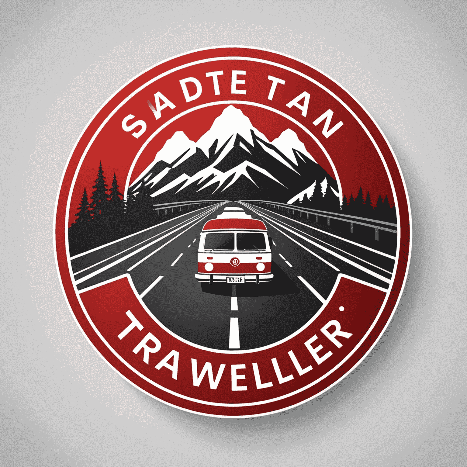 Road Traveller logo in red and white colors