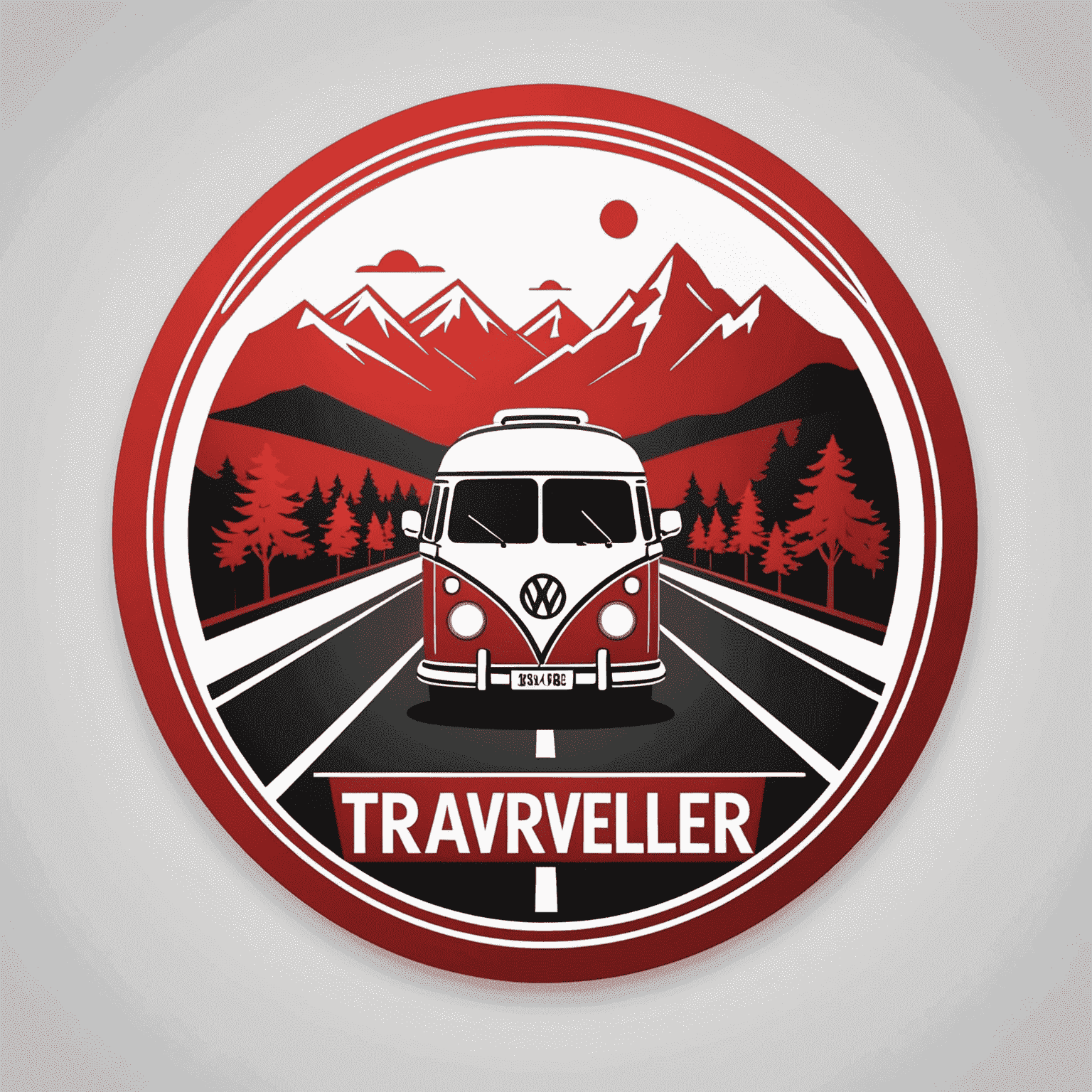 Road Traveller logo in red and white colors